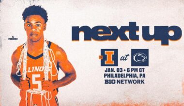 #20 Illini Resume B1G Play Saturday vs. Penn State at The Palestra