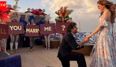 Kriti Sanon’s sister Nupur Sanon EXCHANGE RINGS with Stebin Ben; dreamy proposal pictures win hearts |