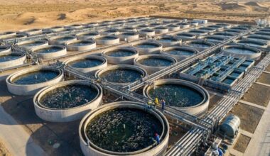Aquaculture tanks in Xinjiang