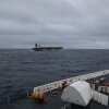 A crude oil tanker named the Bella 1 and later the Marinera was seized by U.S. forces on Wednesday. The tanker is seen here in a photo taken aboard the U.S. Coast Guard Cutter Munro.