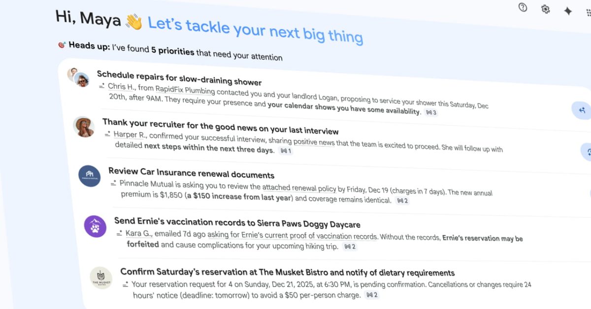 Google announces the future of Gmail with AI Inbox, new search