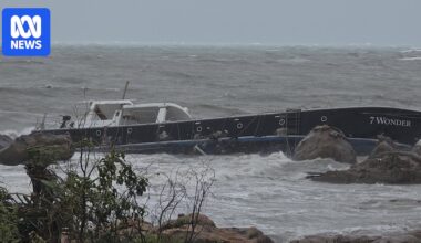 Ex-Tropical Cyclone Koji crosses north Queensland coast south of Ayr bringing intense rainfall