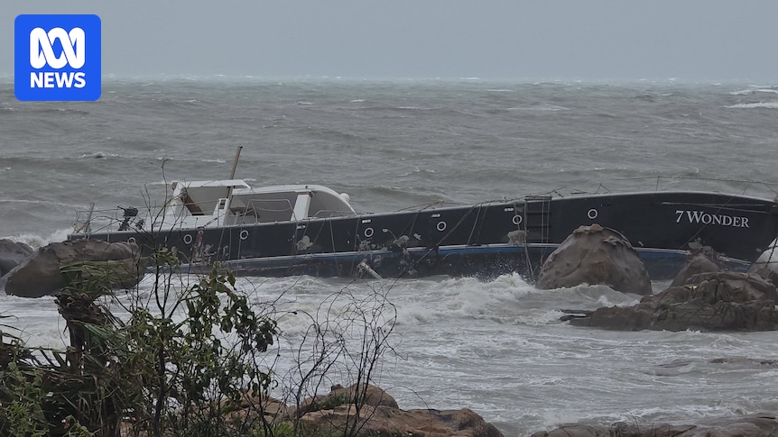 Ex-Tropical Cyclone Koji crosses north Queensland coast south of Ayr bringing intense rainfall