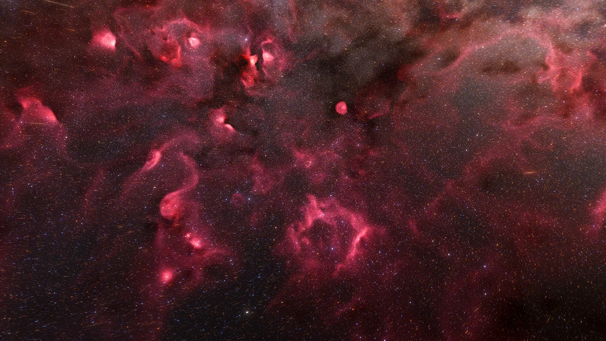 Still from a 3D animation of a region of our Galaxy created by the ESA Gaia mission. Credit: ESA/Gaia/DPAC, S. Payne-Wardenaar, L. McCallum et al (2025)