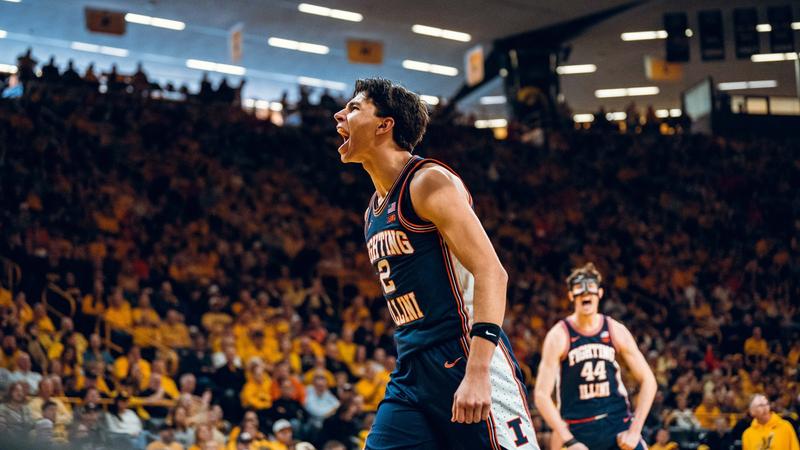 #16 Illinois Outlasts #19 Iowa for 75-69 Road Win