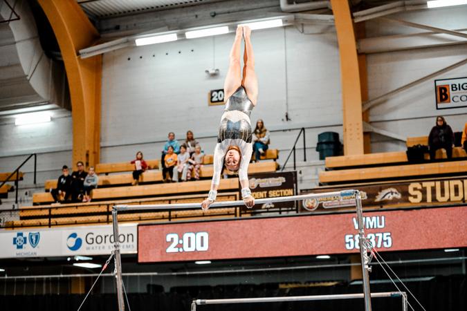 Samuelson Matches Career-High Bars Mark at Ball State Tri-Meet