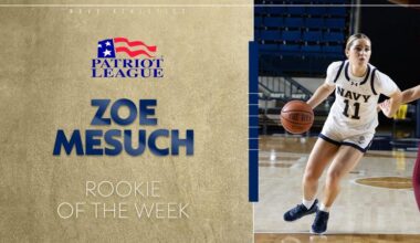 Zoe Mesuch Earns Third Patriot League Rookie of the Week Nod of 2025-26