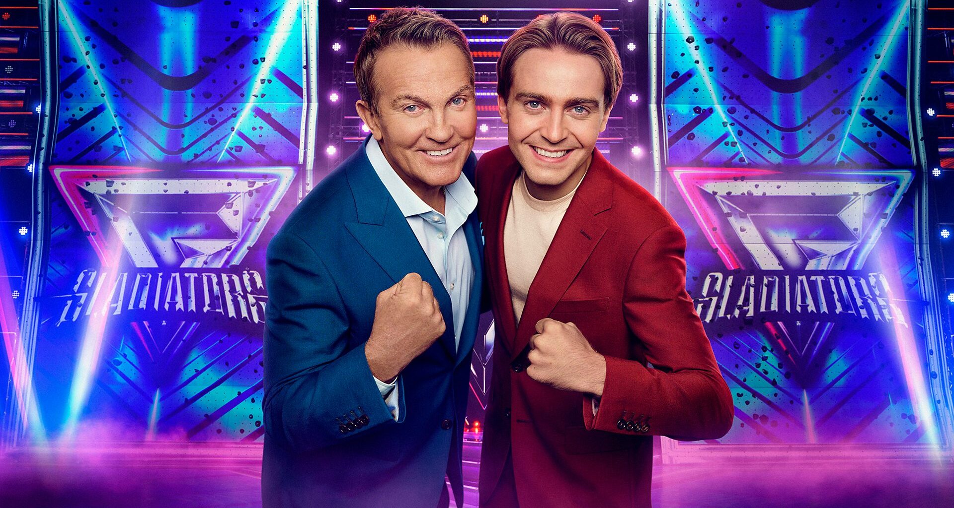 Gladiators presenters Bradley and Barney Walsh tease "bigger, bolder" series 3 with new events and Contenders "bringing more fight than ever before"