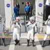 NASA announced it would bring the four members of its Crew-11 mission back to Earth early. One of them has a medical condition. The crew, shown here at the Kennedy Space Center in Cape Canaveral, Fla. on August 1, 2025, is (from left): Roscosmos cosmonaut Oleg Platonov, NASA astronaut Mike Fincke, NASA astronaut and mission commander Zena Cardman and JAXA astronaut Kimiya Yui.
