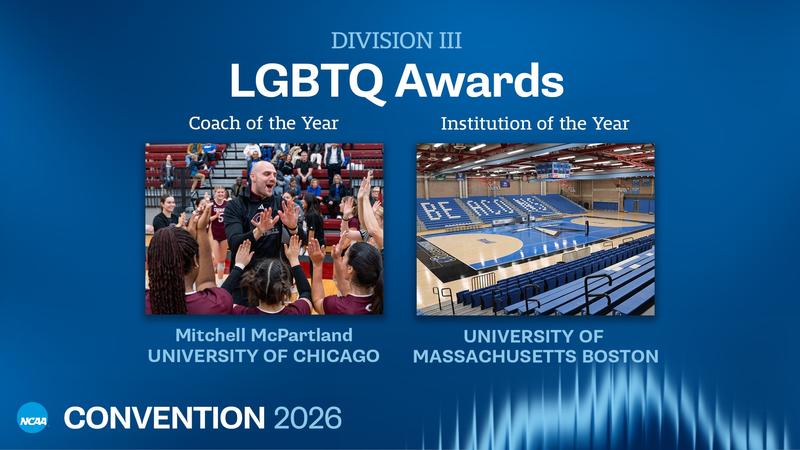 DIII honors UChicago coach Mitchell McPartland, Massachusetts Boston athletics with LGBTQ of the Year Awards