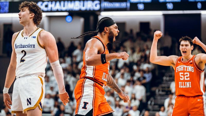 #13 Illinois Extends Win Streak With 79-68 Win at Northwestern