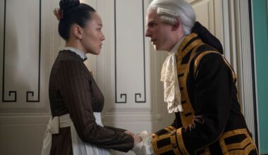 a woman and man in costume