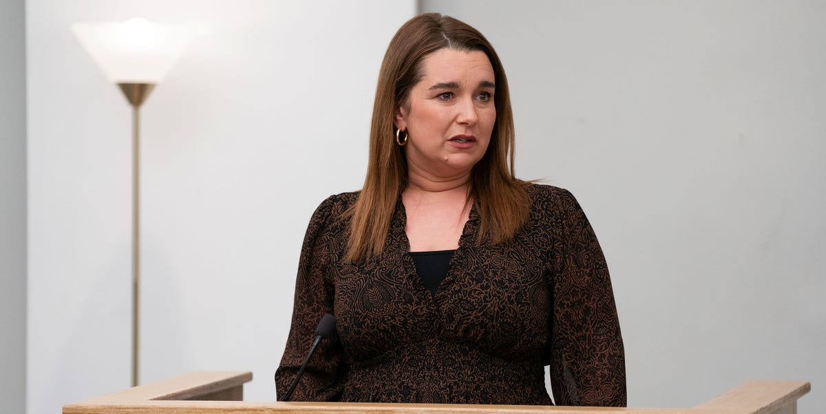 Vicki rushes out of court at Joel's trial