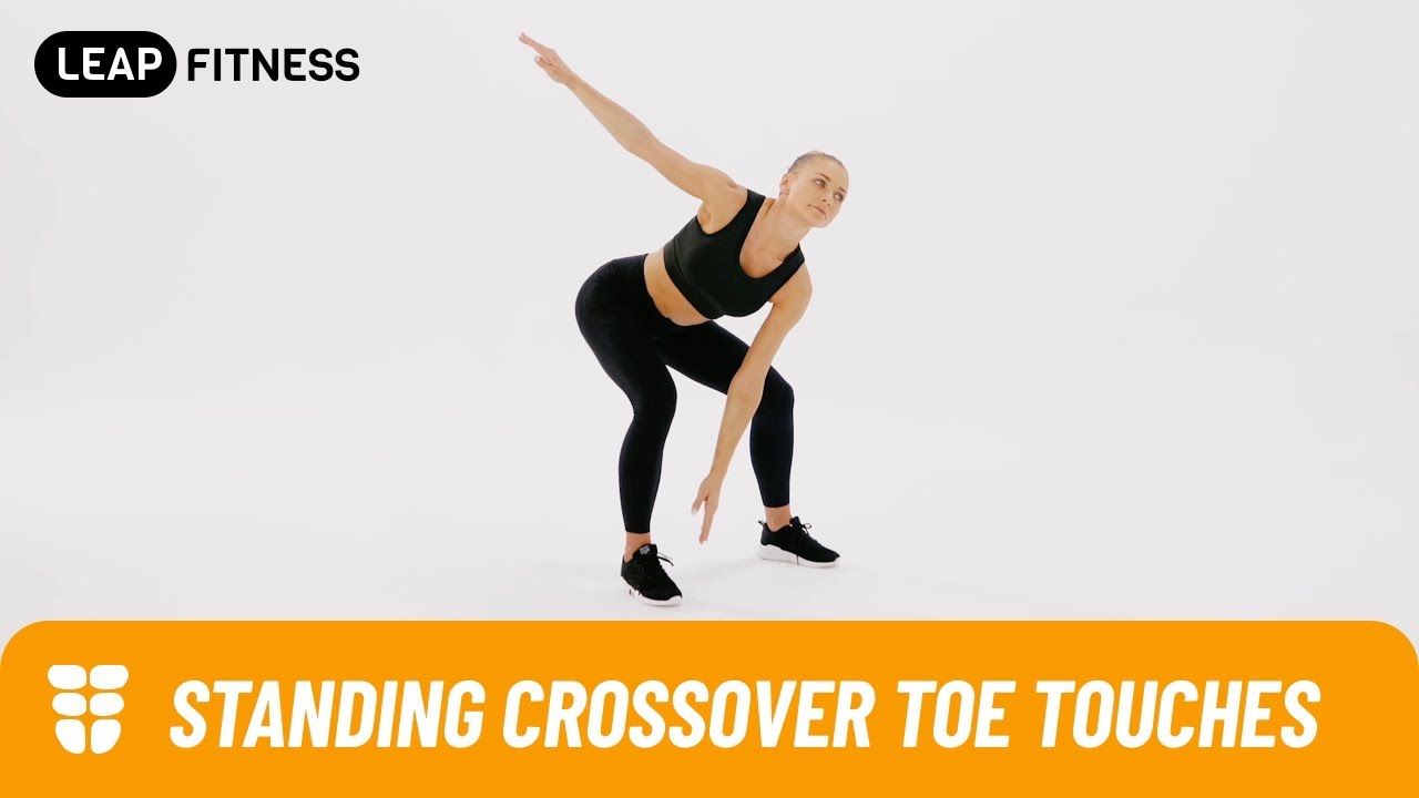 How to Do:STANDING CROSSOVER TOE TOUCHES - YouTube