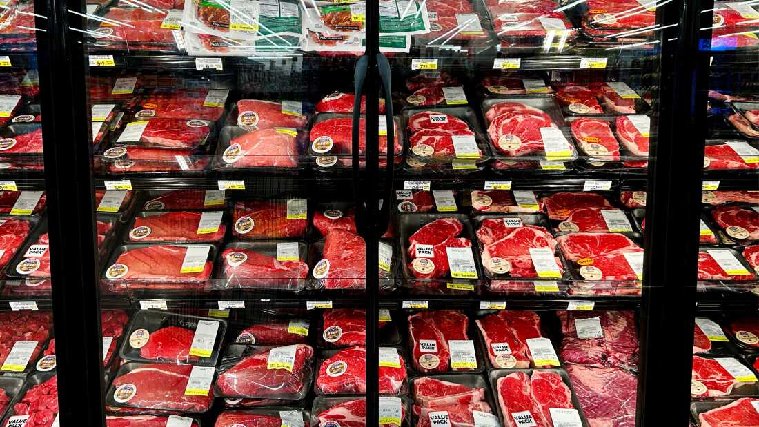 Beef is sold at a store in Annapolis, Maryland, on April 4, 2025.