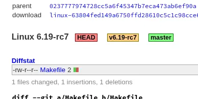 Linux 6.19-rc7 Git tag