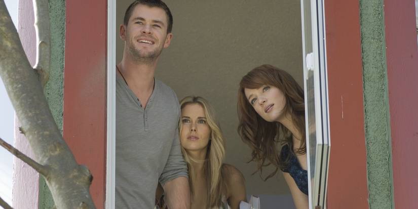 Chris Hemsworth, Anna Hutchison, and Kristen Connolly in The Cabin in the Woods