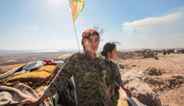 Kurdish People's Protection Units, or YPG women fighters in Syria. Photo: Ahmet Sik/Getty Images