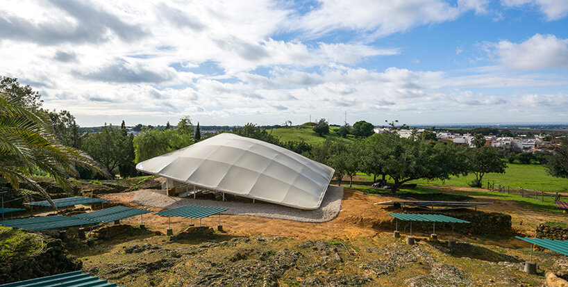 3D printed canopy uses passive environmental control to protect roman tombs in spain