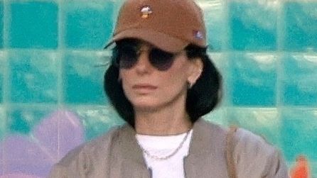 Sandra Bullock Makes Baggy Jeans and Birkenstocks Look Put Together