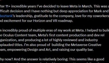 Now that Meta’s no longer bankrolling VR game studios, its VR game boss is leaving.