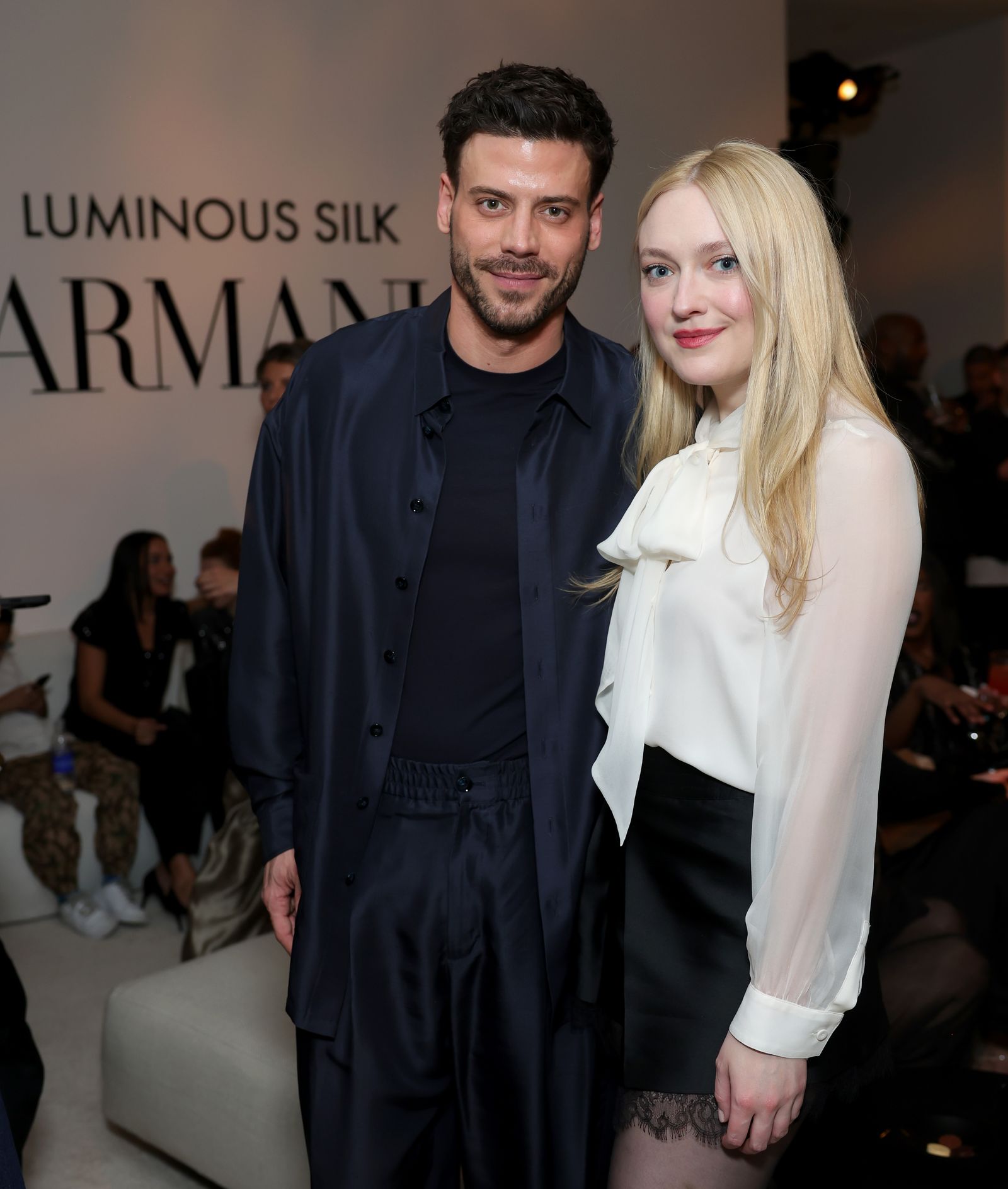 Image may contain François Arnaud Euphemia Chalmers Gray Yue Minjun Fashion Adult Person Photobombing and People