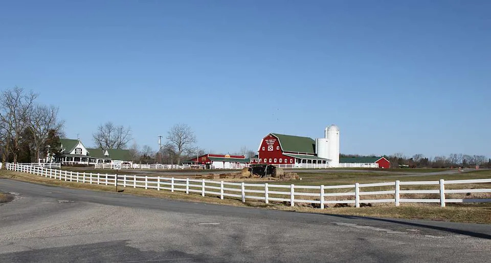 <p>Barriers imposed by roads, buildings, and farms limit the movements of wildlife, including massasaugas.</p><p class="copyright">©Dwight Burdette / CC BY 3.0 – <a href="https://commons.wikimedia.org/wiki/File:Three_Cedars_Farm,_7897_Six_Mile_Road,_Salem_Township,_Michigan_-_panoramio.jpg" rel="nofollow noopener" target="_blank" data-ylk="slk:Original;elm:context_link;itc:0;sec:content-canvas" class="link ">Original</a> / <a href="https://creativecommons.org/licenses/by/3.0" rel="nofollow noopener" target="_blank" data-ylk="slk:License;elm:context_link;itc:0;sec:content-canvas" class="link ">License</a></p>