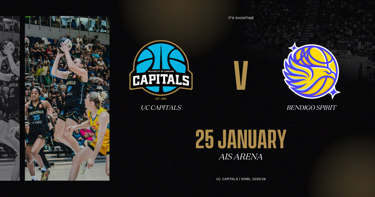UC Capitals v Bendigo Spirit event poster