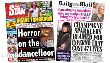 The headline on the front page of the Daily Star reads: "Horror on the dancefloor".