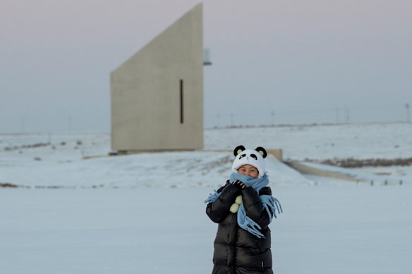 Yu Maohuan, a 28-year-old geologist who lives in Beijing, in front of the Lonely Church at Laolihai Lake in Ulanqab City, in China’s Inner Mongolia region. 