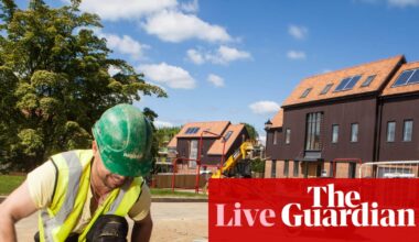 UK housebuilding in deepest slump since 2020 lockdowns; stock market rally falters amid geopolitical tensions – business live | Business