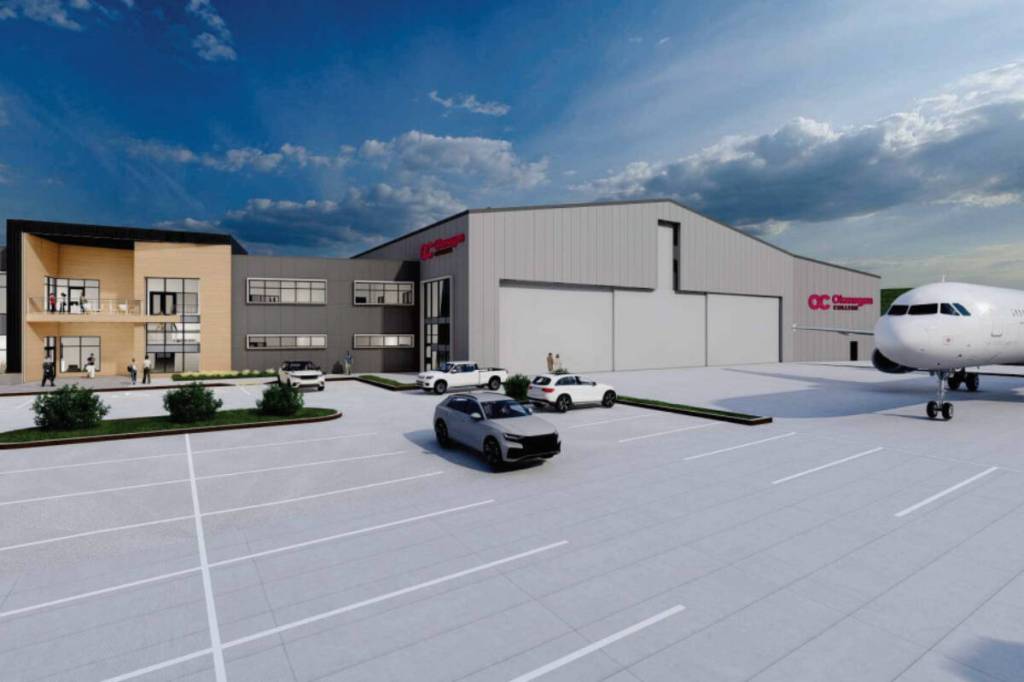 The proposed hanger and academic centre on 6100 Lapointe Dr. (MQN Architects/Contributed)