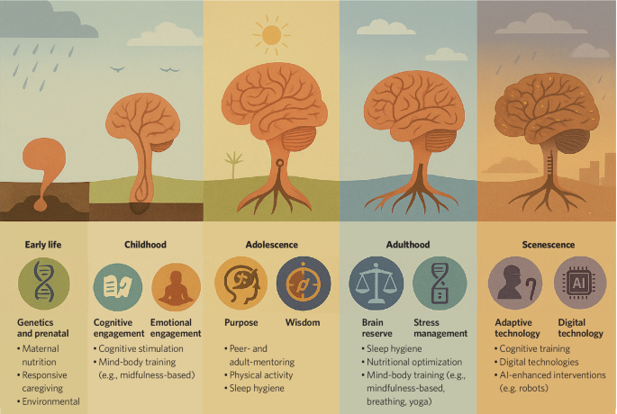 The role of brain health and resilience in reshaping trajectories of late-life neuropsychiatric disorders