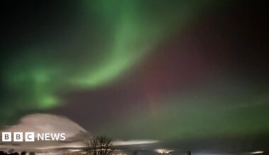 The northern lights in Plympton