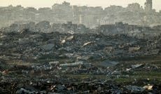 Destroyed buildings in Gaza, as seen from Israel, January 20, 2026.