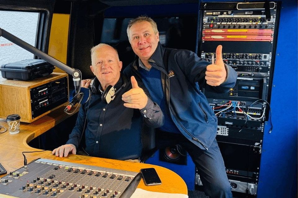 Midwest Radio presenters Paul Claffey and Gerry Glennon. Photo courtesy of Midwest Radio
