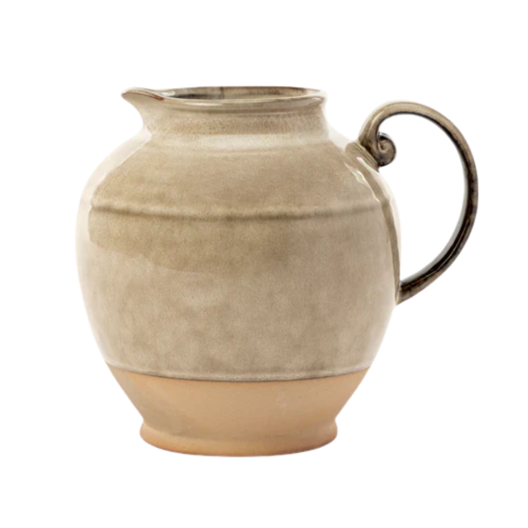 Brown Stoneware Pitcher