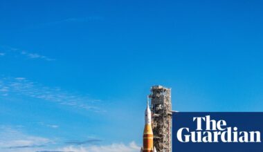 Nasa moon rocket creeps to its launch pad in preparation for astronaut flight | Nasa