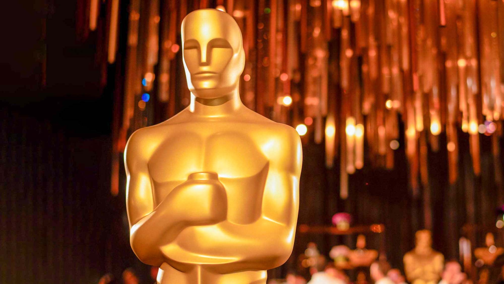 An Oscar statue at the 92nd Annual Academy Awards Governors Ball press preview