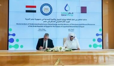 Egypt, Qatar Sign MoU for LNG Supply