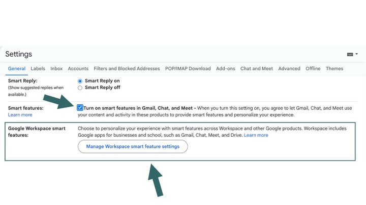 How to opt out of Google's "smart features."