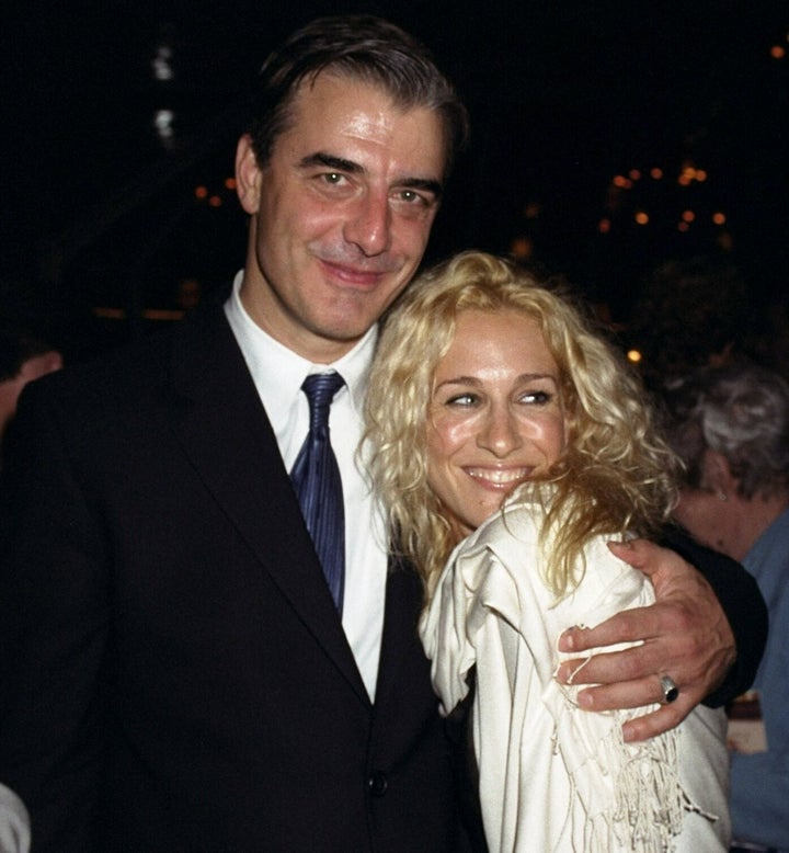 Chris Noth, left, is clarifying his "slightly sarcastic" Instagram comment about longtime "Sex and the City" co-star Sarah Jessica Parker after fan outcry. 