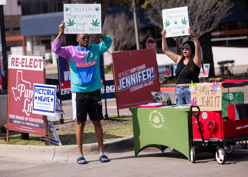 (From left) Field organizer Ejai Wren and campaign manager Tristeza Ordex from Ground Game...