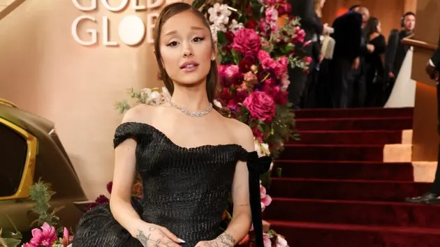 Ariana Grande arrives at the 83rd Annual Golden Globes®, airing live from the Beverly Hilton in Beverly Hills, California on Sunday, January 11, 2026 at 8 PM ET/5 PM PT, on CBS and streaming on Paramount+. ( Stewart Cook/CBS)