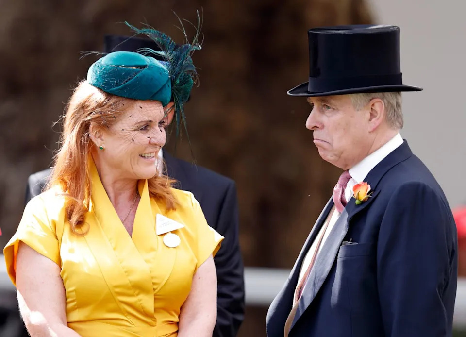 Sarah Ferguson and Prince Andrew at Royal Ascot in 2019. Getty Images