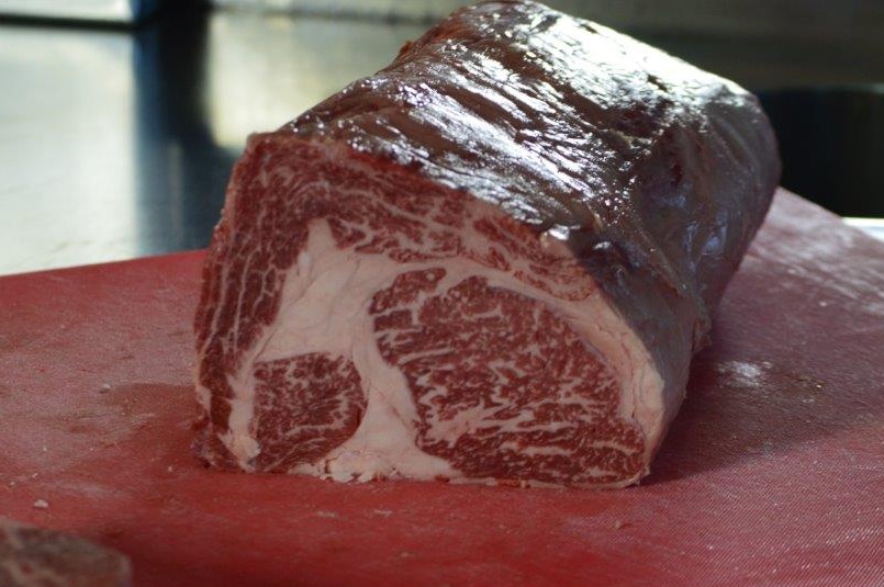 A photo of Wagyu beef.