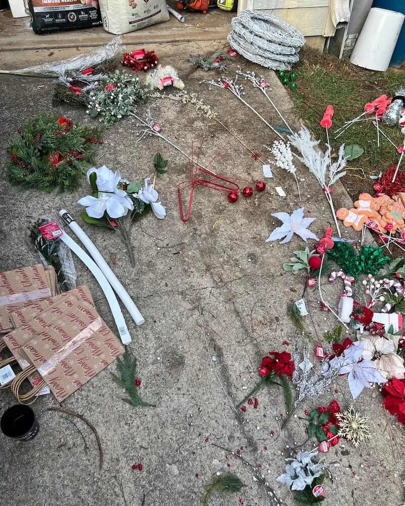 When one clever shopper found bags full of Michaels Christmas decorations outside, they turned wasteful disposal into a smart opportunity.