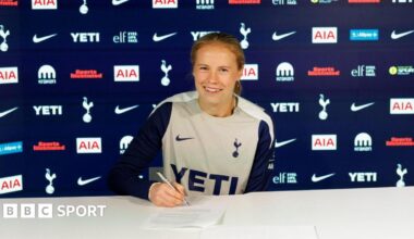 Julie Blakstad with Tottenham