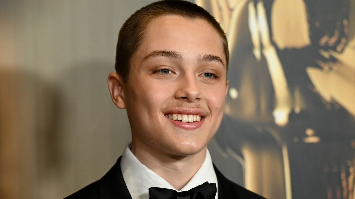 Knox Jolie-Pitt shows off his edgy street style with dyed blonde hair and Cinnamoroll sweatshirt