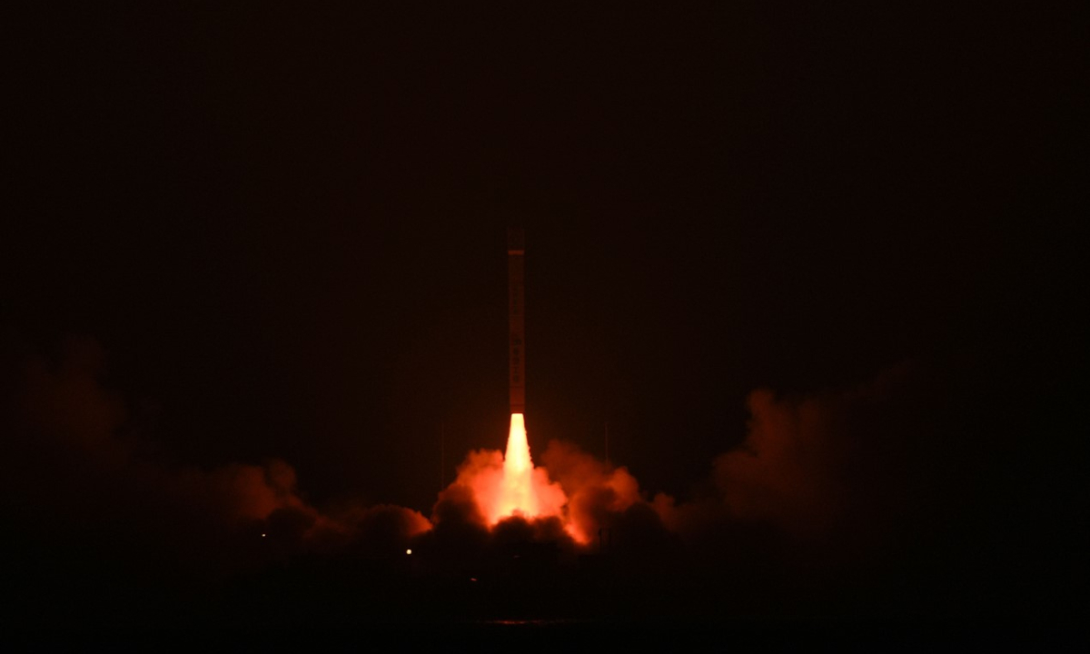 Chinese commercial space firm Galactic Energy successfully carries out a sea-based launch of its CERES-1 carrier rocket at 4:10 am off the coast of East China's Shandong Province on January 16, 2026. Photo: Courtesy of Galactic Energy